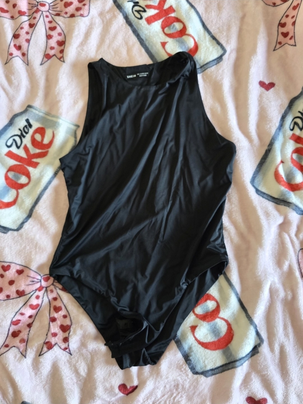 SHEIN Black High Neck One-Piece Swimwear